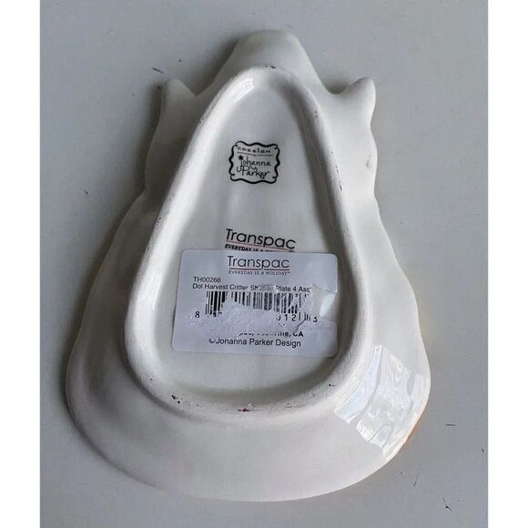 Johanna Parker Fall Harvest Critter Shaped Plate Chipmunk Candy Dish 5" NEW - Picture 9 of 11